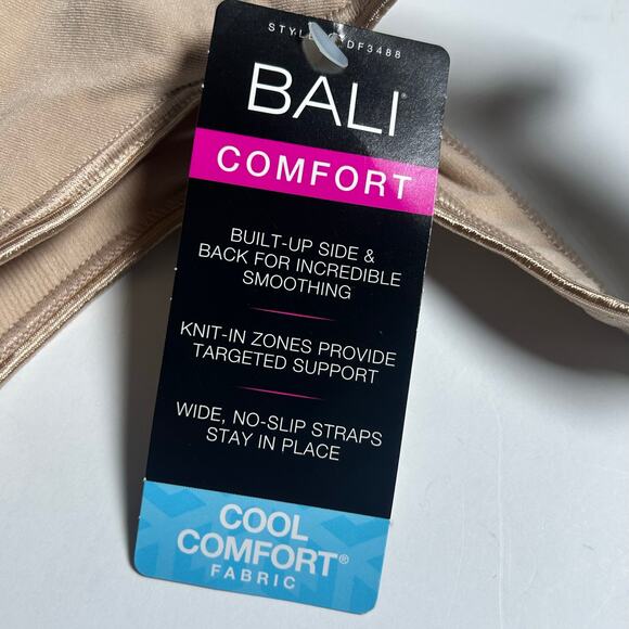 Bali Cool Comfort Full Coverage Wireless Padded Wide Strap Bra XL New - Picture 6 of 8